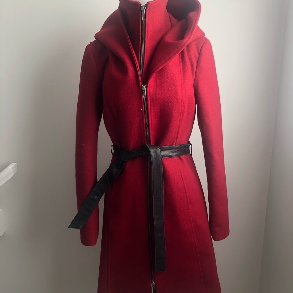 Soia Kyo Red Wool Coat